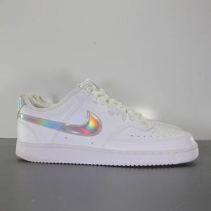 Nike Court Vision White Silver Women's Sneakers 004407 Size 9.5 Womens/8 Youth